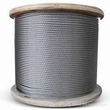 Wire Rope, Made of Carbon Steel/Stainless Steel, w/ High Tensile Strength, Comes in 0.8 to 80mm Size